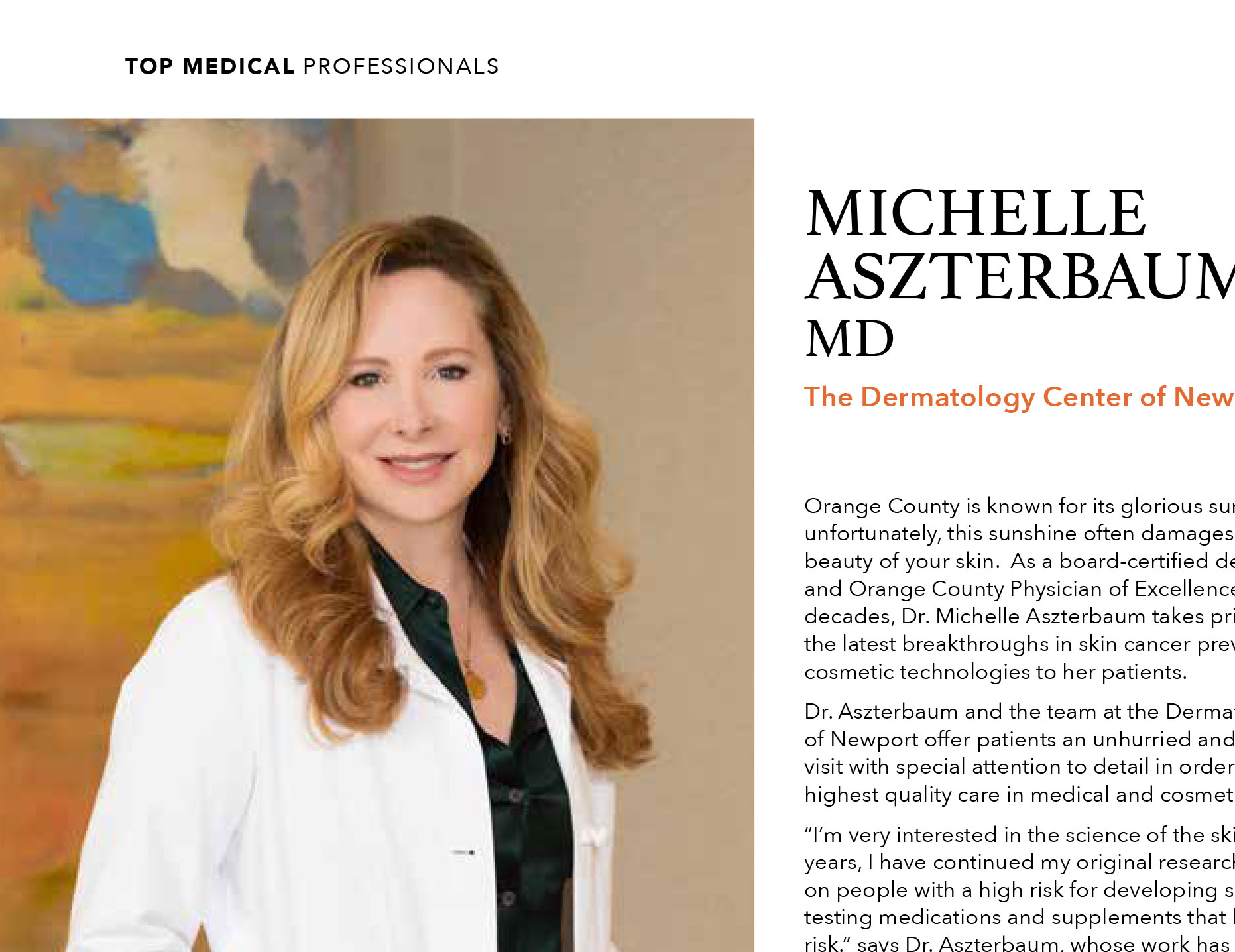 Dr. Aszterbaum is a 2022 Physician of Excellence - Dermatology Center ...